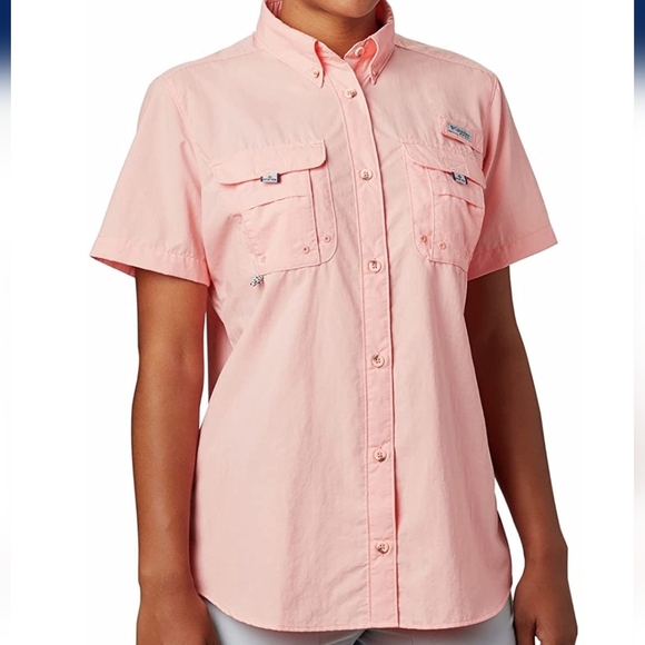 Columbia Women’s PFG Bahama II Shirt Large Salmon | Fishing Outdoor SPF - Picture 10 of 12